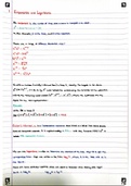 Summary of Exponents and Logarithms