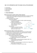 Biology 1414 Exam Unit 1: Evolution Review