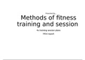 unit 4 - Fitness training & programming - Methods of fitness training and session   Mini report Assignment 1
