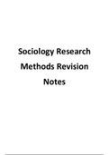 AQA Sociology A Level Research Methods Notes 2020