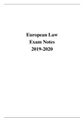 European Law  exam notes 