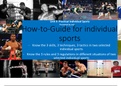 Unit 9 - Practical Individual Sports - How-to-Guide for individual sports - Assignment 1