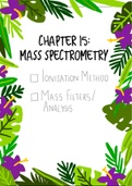 Chapter 15: Mass Spectrometry