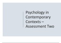 Case study - riots - Psychology in Contemporary Contexts - assignment 2 