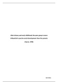 Summative Essay - Parental vs Peers Influence on Child Development