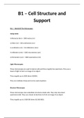 GCSE AQA 9-1 - Biology - Cell Structure and Support