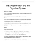 GCSE AQA 9-1 - Biology - Organisation and The Digestive System