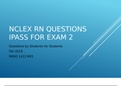 NCLEX RN Questions IPASS for Exam-Questions Answers & Rationale