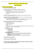 NUR2115-Fundamentals Of Professional Nursing(Exam One Focused Study Guide)_Rasmussen College: SATISFACTION GUARANTEED