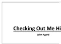 Detailed Analysis of Checking Out Me History, by John Agard