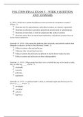 POLI 330N FINAL EXAM 5 – WEEK 8 QUESTION AND ANSWERS (Graded A )