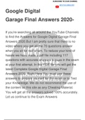 Google Digital Garage Answer [2020]