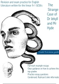 Grade 9 revision guide for Dr Jekyll and Mr Hyde with full mark essays 