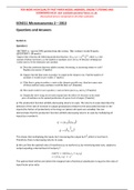 ECN211 Microeconomics 2013 Past Paper Questions and Model Answers