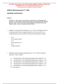 ECN211 Microeconomics 2016 Past Paper Questions and Model Answers