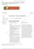 CHAMBERLAIN COLLEGE OF NURSING- NR 509 Focused Exam- Abdominal Pain | Documentation Provider Notes:VERIFIED ANSWERS
