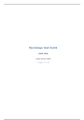 SOCL 2001 Sociology test bank / SOCL2001 Sociology test bank (UPDATED 2020) Best Study Guide & Test Bank (Questions & Answers) (Download to score A) 