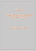 HRM3704 Contemporary Issues in Human Resource Management (Comprehensive Summary)