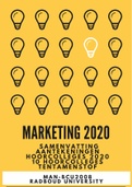 Goede samenvatting van alle 10 Marketing HC's en relevante hoofdstukken: Marketing, concepts and strategy's