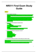 NR511 Final Exam Study Guide (UPDATED)
