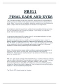 NR511  FINAL EARS AND EYES .........STUDY GUIDE.......(2019/2020)