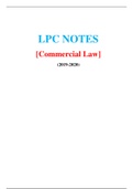 Commercial Law LPC Notes, 2019/20 (Distinction)