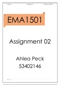 EMA1501 - Assignment 2 - 95%