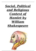 Pearson, English Literature, Unit 1 - Drama: Social, Political and Religious Context of Hamlet by William Shakespeare