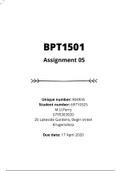 BPT assignment 5 marked