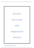 MAT0511 ASSIGNMENT 6 2020 SOLUTIONS
