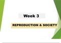 Population, Health and Environment; Reproduction and Society