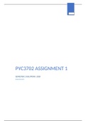 PYC 3702 ASSIGNMENT 1 SEMESTER 2 2020 -ANSWERS