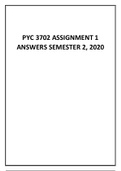 PYC 3702 ASSIGNMENT 1 SOLUTIONS, SEMESTER 2 2020