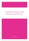 First Class Informed Consent and Medical Malpractice notes