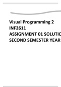 INF2611 ASSIGNMENT 01 SOLUTIONS SECOND SEMESTER YEAR 2020