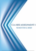 CLA 1503 ASSIGNMENT 1 SEMESTER 2 2020