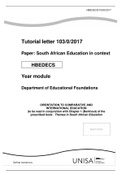 Tutorial letter 103/0/2017  Paper: South African Education in context