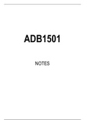 ADB1501 STUDY NOTES