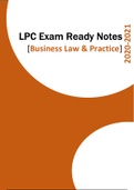  2020/21 - LPC Notes - Business Law & Practice - Exam Ready Notes (Distinction Grade)