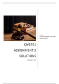 CIV3701 ASSIGNMENT 1&2 SOLUTIONS SEMESTER 2 2020