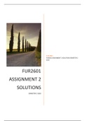 FUR2601 ASSIGNMENT 1&2 SOLUTIONS SEMESTER 2 2020