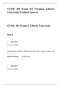 CCOU 301 Exam 3, (Updated Latest 5 versions), CCOU 301 CHRISTIAN COUNSELING FOR MARRIAGE AND FAMILY, Secure bettergrade with more versions, Liberty University.