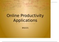 BIS 221 WEEK 5 INDIVIDUAL ASSIGNMENT, ONLINE PRODUCTIVITY APPLICATIONS