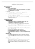 BTEC Business Level 3: Employment Law - Employment Contract - notes