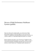 Health Care Policy|NR 506 Week 5 Graded Discussion Topic: Drivers for High Performance Healthcare