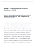 Health Policy|NR 708 Week 3 Discussion 1: Problem Solving in Today’s Healthcare World