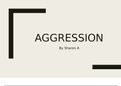 Assignment 2 – The types and causes of aggressive behaviour