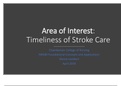 NR 500 Week 6 Assignment; Area of Interest- Timeliness of Stroke Care