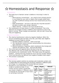 AQA GCSE Biology Homeostasis and Response (Topic 5) Revision Notes