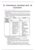 AQA GCSE Biology Inheritance, Variation and Evolution (Topic 6) Revision Notes